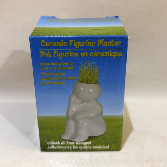 Accents | Ceramic Miniature Figurine Planter New In Box With Seeds To